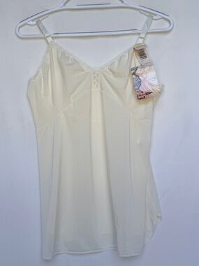 Vintage Shadowline Ivory Lingerie Camisole, Style 22005 - from 1980s. NWT